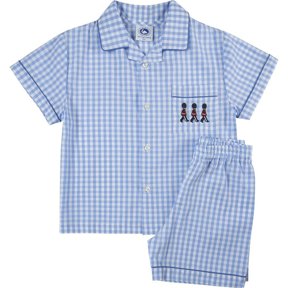 Trotters London London Guard Gingham Pajamas, Size 10